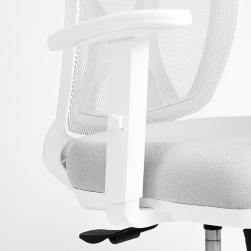 Imagen 9 de 9 de Silla De Oficina Alma White Brazos Regulables
