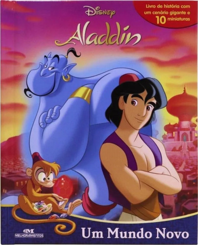 Livro Com 10 Miniaturas Aladdin - Cenário + Miniaturas