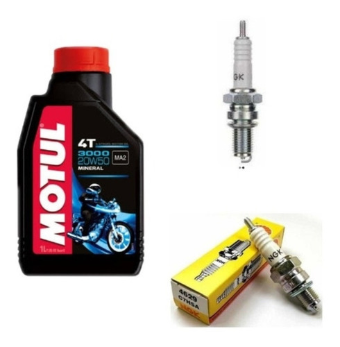 Motul Mineral 20w50 4t Y Bujía C8ea, C7hsa O D8ea Ngk Moto