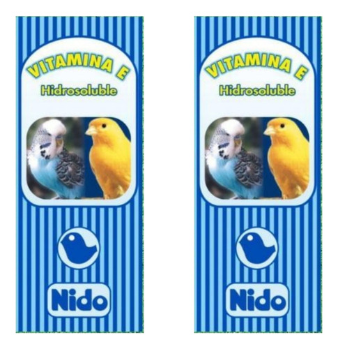 Nido 2 Pack Vitamina E 20ml (40ml) Para Pájaros Aves 