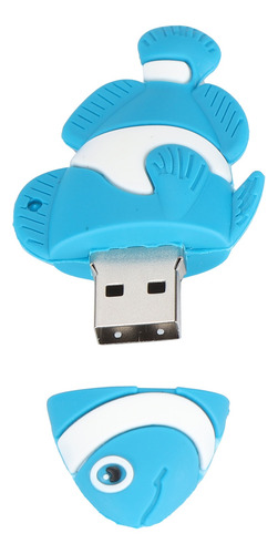 Imagen 8 de 10 de Usb Stick Cartoon U Disk Azul Pez Payaso Apariencia Alta