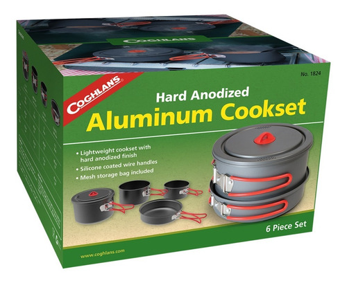 Juego Cocina Aluminio Anodizado 6pzs Camping Coghlans 1824