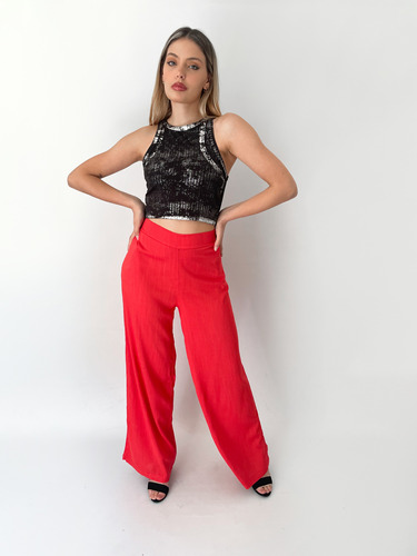 Pantalon Palazzo Mujer Colors Tendencia Talls Amplios 