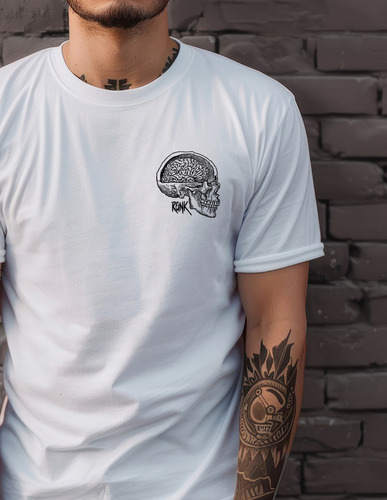 Playera Unisex Con Estampado Craneo Calavera Rock