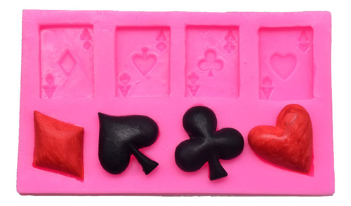 Molde De Silicona Para Hacer Fondant Con Temática De Póker