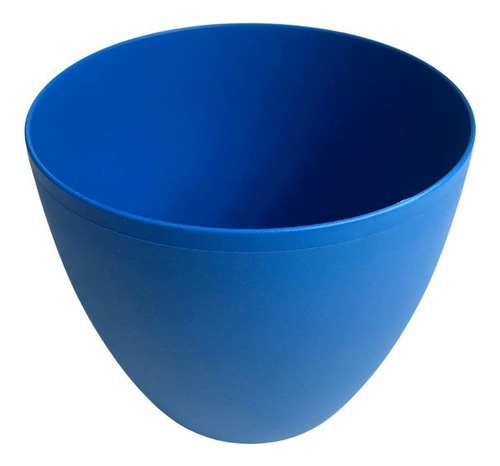 Vaso Cachepot De Mesa Redondo 15x12cm Decorativo 1,8l Cor Azul
