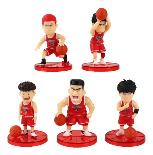 Figura Slam Dunk Equipo Shohoku Set X5 Manga Pvc