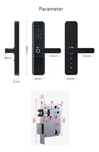 Cerradura Digital Huella, App WiFi, Tarjeta Clave DL402W