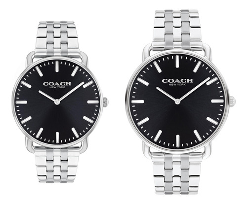 Conjunto Coach Relojes 36/41 Mm, Esfera Negra,