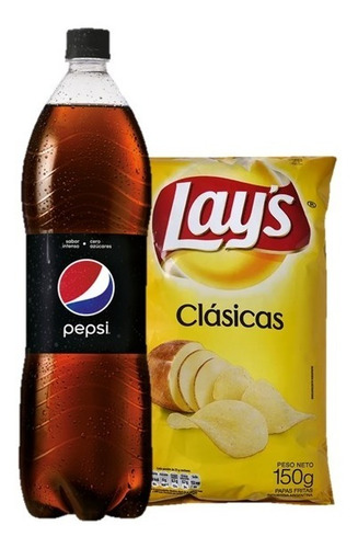Refresco Pepsi Black 1,5 Lts + Lays Clásicas 150 Gr