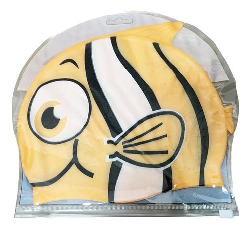 Gorro de natación infantil Belfix Peixinhos, silicona, color naranja