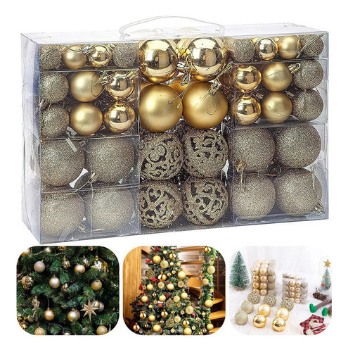 Xc Pacote De 100 Esferas De Natal Para Decoração De Árvore