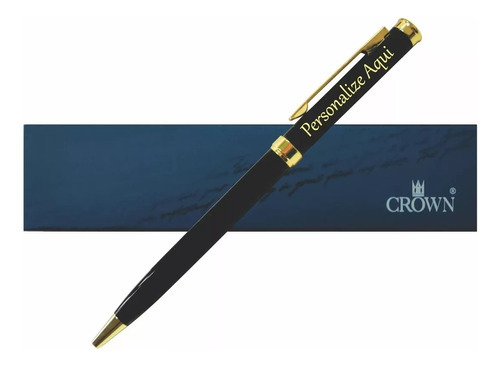 Caneta Crown Fiesta Esferográfica Cor da tinta Azul Cor do exterior Prateado
