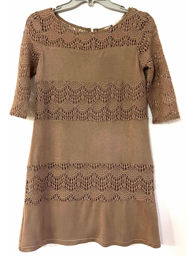 Vestido Elástico Marca Mor Talla Xs Camel Usado