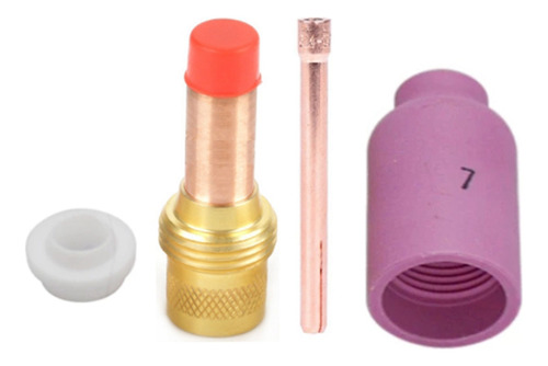 Kit De Lentes Tig Gas De 4 Piezas, Tamaño 3/32 Pulgadas, 45