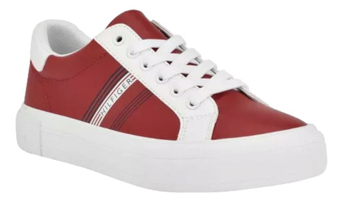 Tenis Tommy Mujer Andrei Casuales Sneakers Zapato Rojo