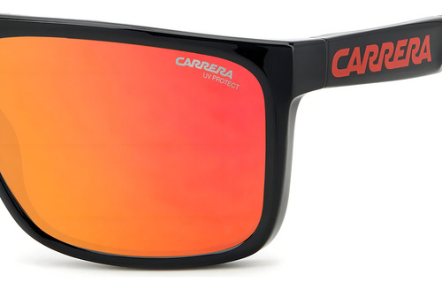 Lentes Sol Carrera Ducati 011s Square Big Logo Sport 61mm Color De La Lente Rojo/naranja Flash Color De La Varilla Negro/rojo Color Del Armazón Shiny Black/red/orange Flash 0a4/uz Diseño Iconic Square