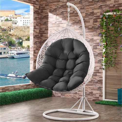 Yi Mimbre Rattan Silla Colgante Columpio Colgante Cojín De
