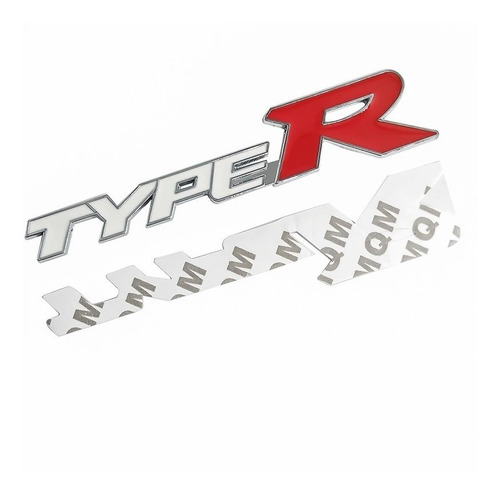 Emblema Metal Type R Honda Civic (blanco . Rojo)