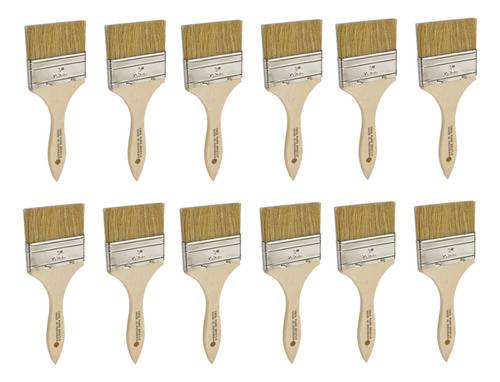 (12) 3  Chip Brushes For Epoxy, Adhesives, Glue, Varnish, 