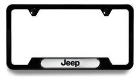 Porta Placa Negro Logo Jeep Liberty Jeep 02/13