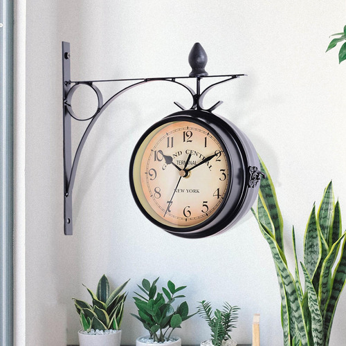 Reloj De Reloj Montado En La Pared De Doble 42x9x41cm