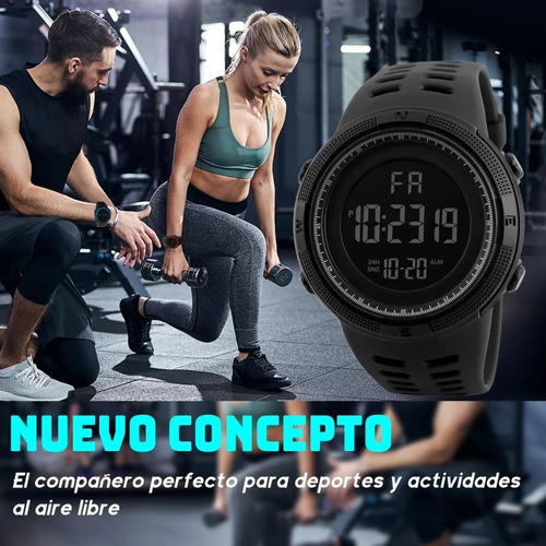 Reloj Digital Niño Ideal Para Correr, Nadar O Jugar Deportes Negro Negro Negro
