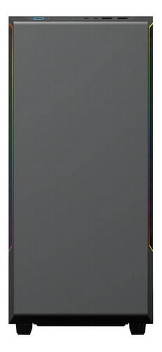 Armário Argb Atx de vidro temperado Munfrost Panda Rgb, cor preta