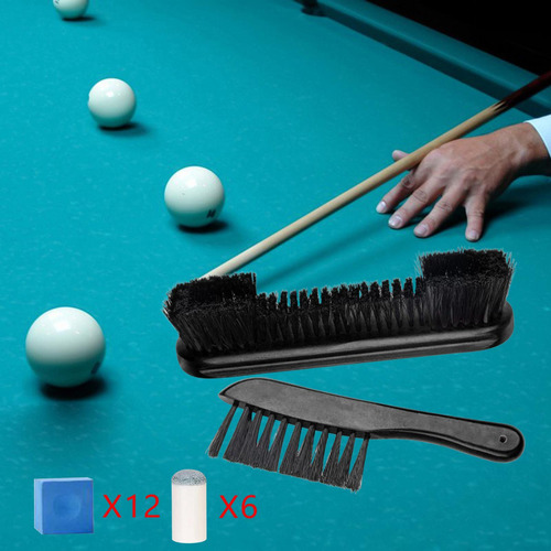 Kit De Cepillo De Limpieza De Madera Slip On Pool Cue Negro