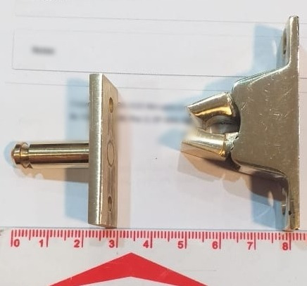 Imagen 3 de 10 de Reten De Puerta A Piso Bronce Platil- Reten Para Puerta