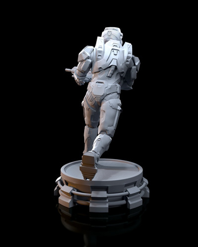 Master Chief + Busto Hell Archivo Stl Para Impresión 3d