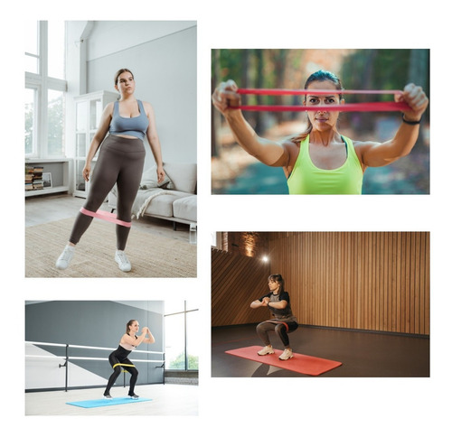 Set Kit 5 Bandas Ligas De Resistencia Ejercicio Yoga
