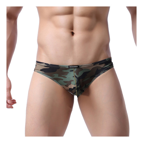 Calzoncillos Cómodos Con Estampado De Camuflaje Suave Para H