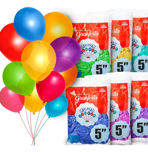 Bexiga Balão Festa Decoração Número 5 Pacote Com 50 Unidades Cor Verde Eucalipto Liso