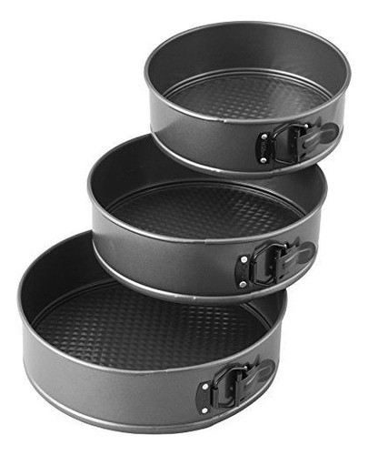 Moldes Desmontables Redondos Tortas Cheesecakes Setx3 Wilton Color Negro