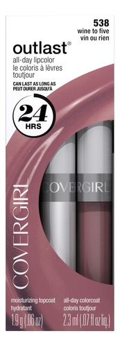 Covergirl Outlast All Day Two Step Lipcolor, Wine To Five 5.