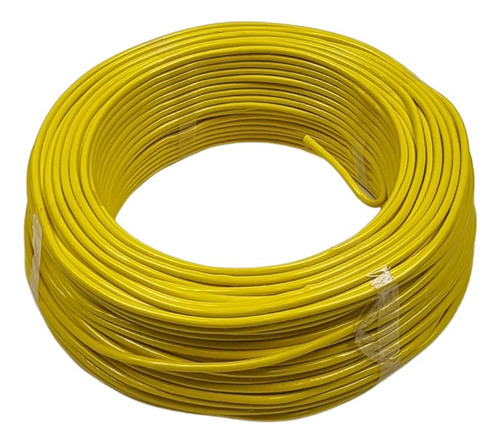 Cable eléctrico flexible de 100 m, 6 mm, certificado para uso residencial, color amarillo