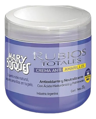 Mary Bosques Rubios Totales Crema Anti Amarillos Pote