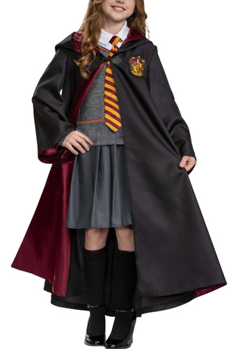 Disfraz Hermione Túnica+ Pollera+. Corbata Saga Harry Potte Negro 12 Años