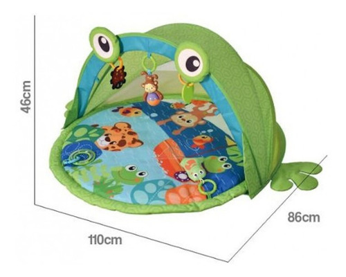 Tapete Y Gimnasio Rana Plegable Para Bebe Con 5 Juguetes