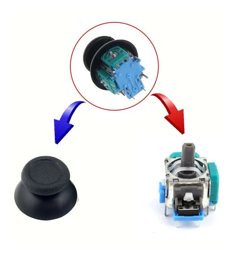 Imagen 2 de 10 de 2 Repuestos Joystick Control Ps4 Playstation Stick Analogico