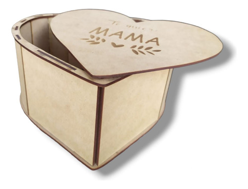 Cajas Corazón Mdf Paquete De X10. 22x23x10 Cm