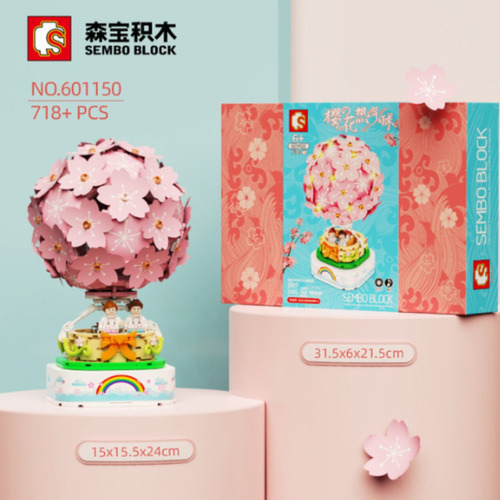 Set De Construcción Sembo Collection Flower Árbol Sakura