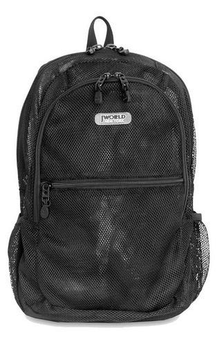 Mochila De Espalda Escolar J-world Mesh (negro)