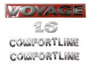 Kit Emblemas Volkswagen Voyage 1.6 Comfortline G5 G6 