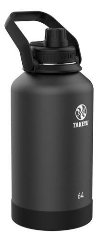 Botella Agua Takeya Wide Handle Spout 1,89l Onyx