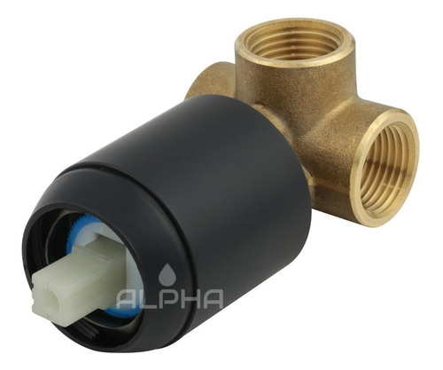 Misturador Monocomando Para Chuveiro Ducha Quadrado Preto Acabamento Fosco