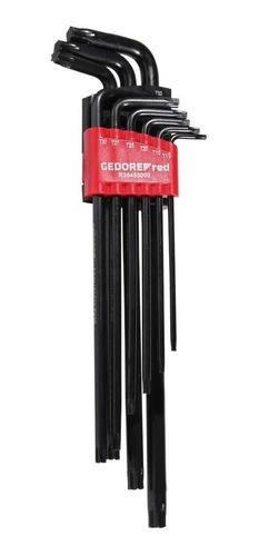 Jogo Chaves L Torx Hexalobular 9 Peças R36455009 Gedore Red