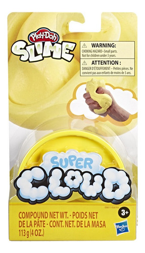 Plastilina Play Doh Slime Super Cloud Lata Amarilla