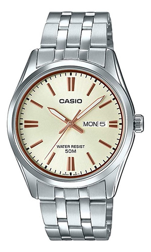 Casio Mtp1335d-9av Reloj Analógico De Acero Inoxidable Para